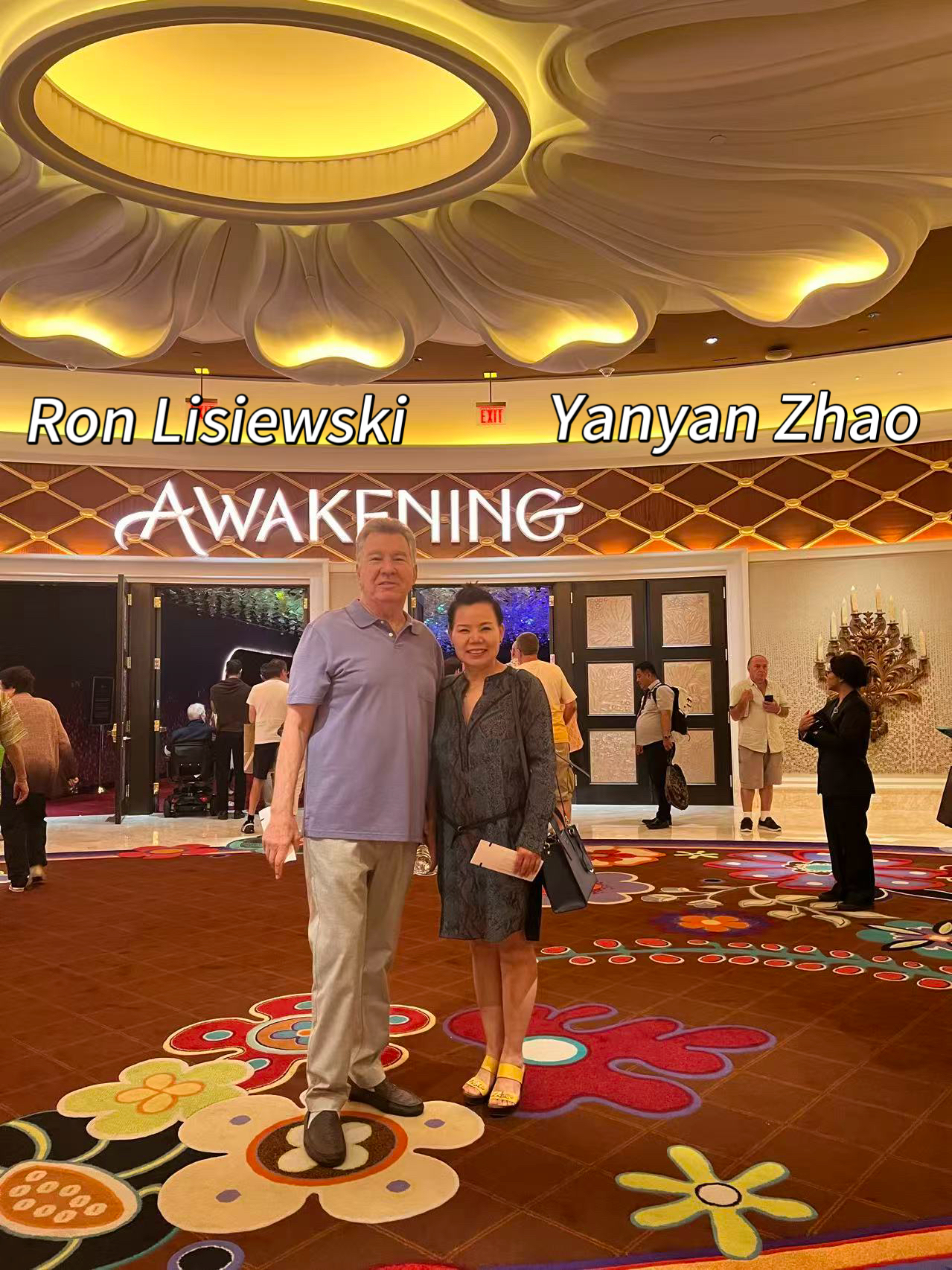 Yanyan Zhao and Ron Lisiewski at Awakening, Wynn Las Vegas
